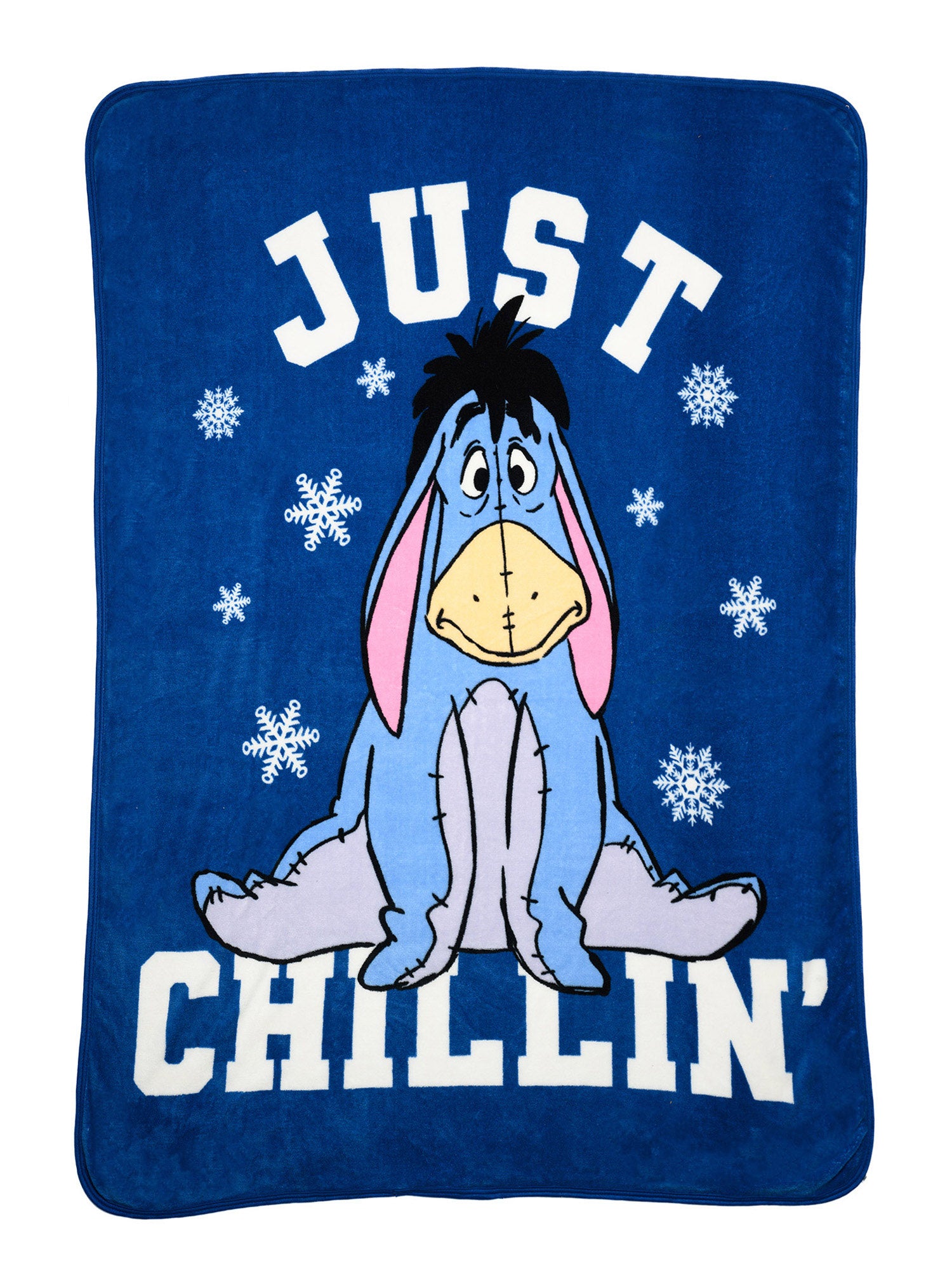 Disney Winnie the Pooh's Eeyore Throw Blanket 46" x 60" Plush Blue