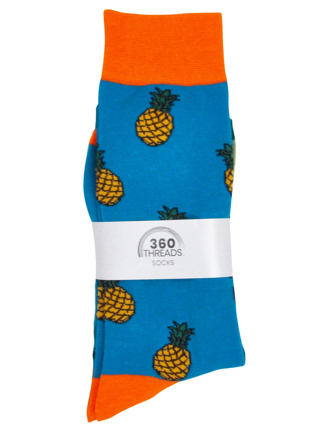 Men's Pineapple Tropical Socks & All-Over Print Avocado Dress Socks 2-Pair Set