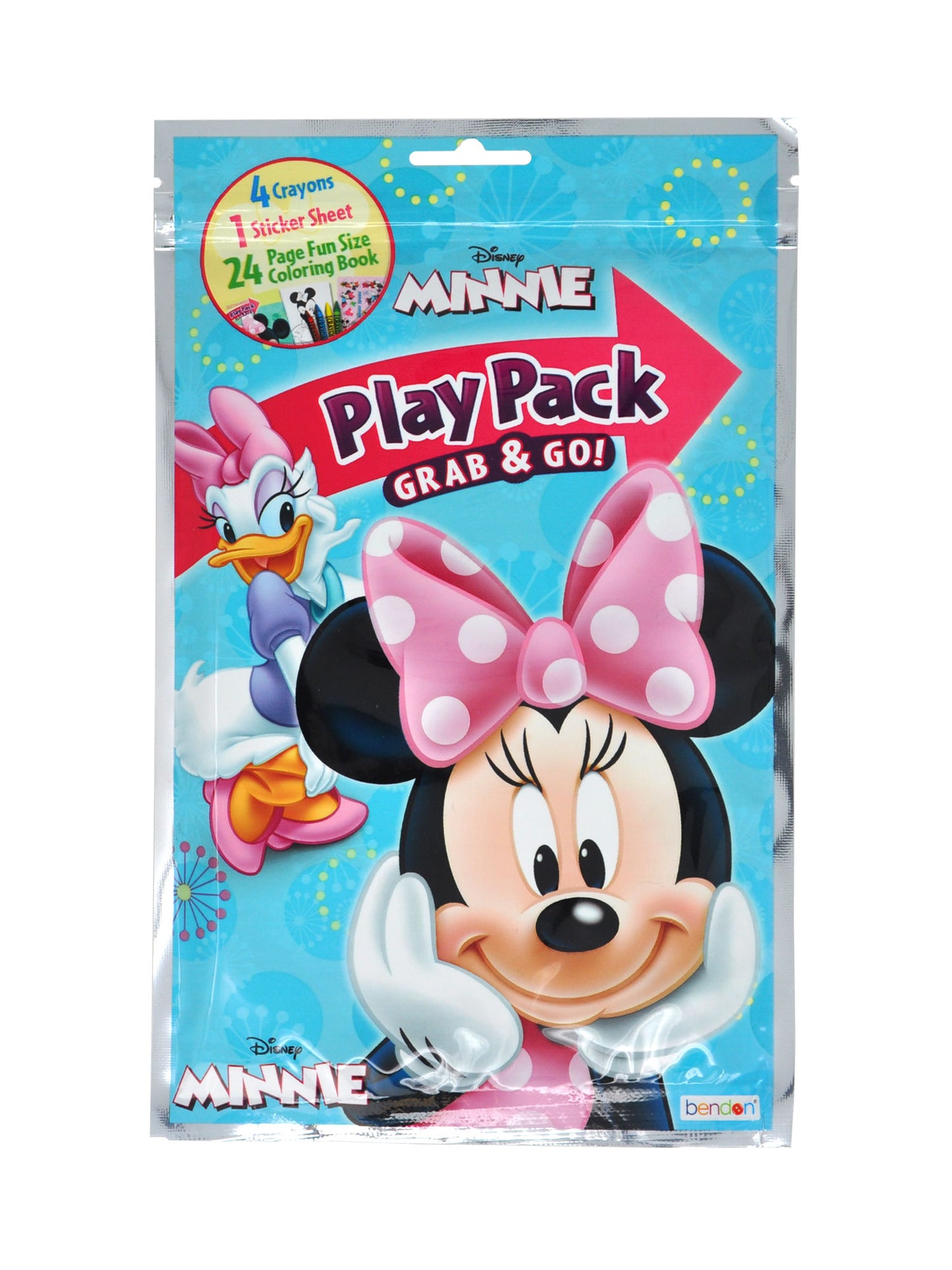 Girls Minnie Mouse Grab-n-Go Play Pack Crayons Stickers Coloring Book