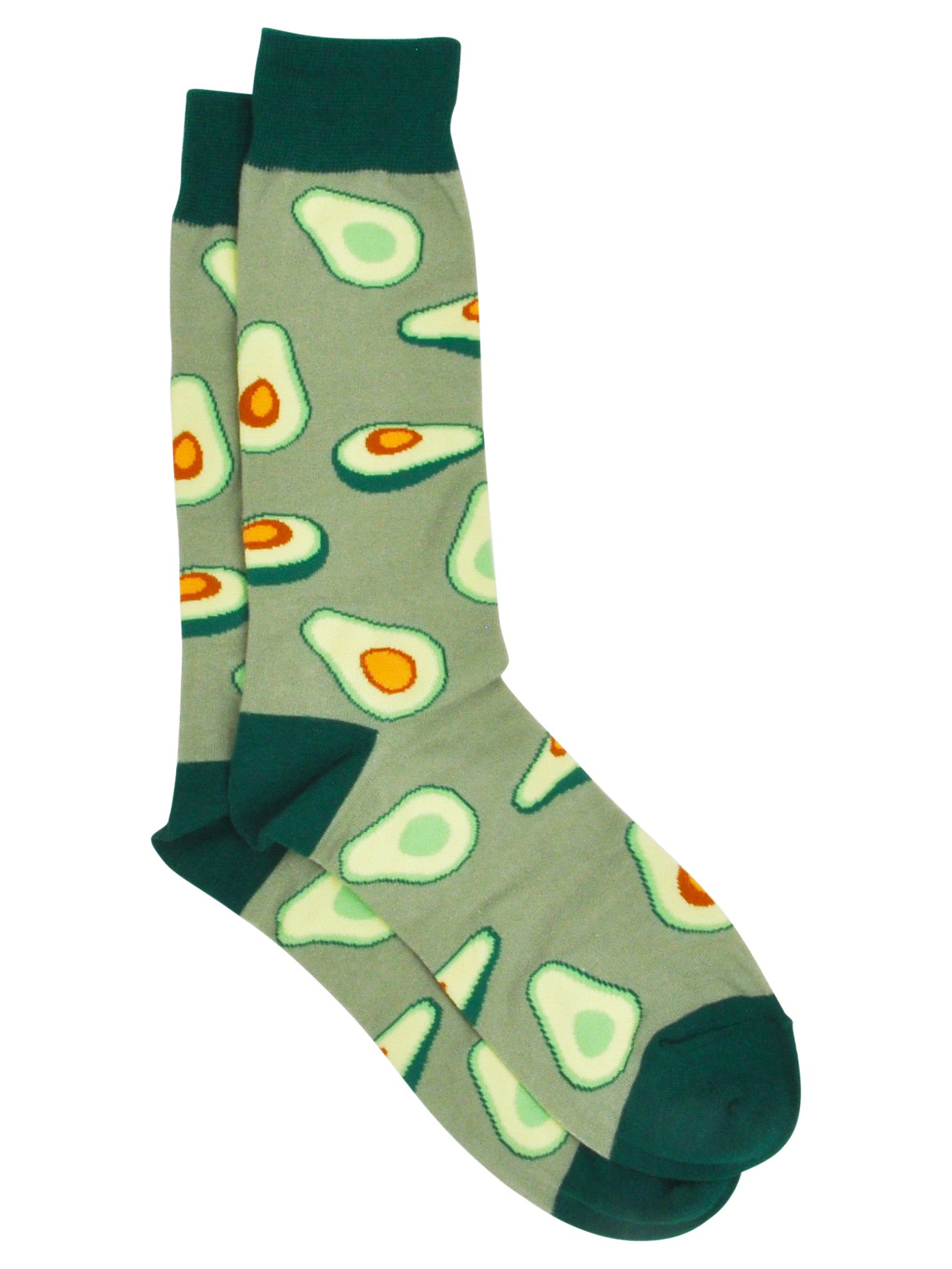 Men's Pineapple Tropical Socks & All-Over Print Avocado Dress Socks 2-Pair Set