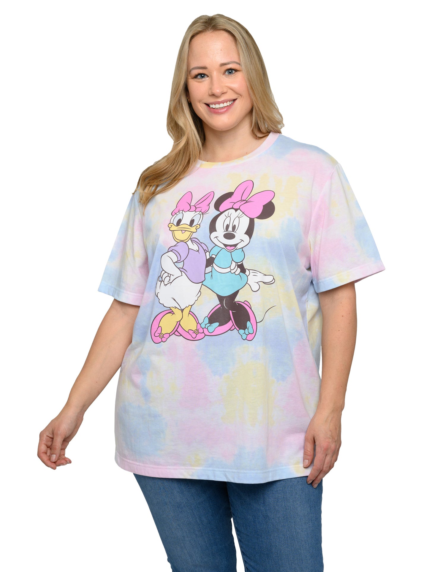 Women's Plus Size Minnie Mouse Daisy Duck T-Shirt Pastel Disney