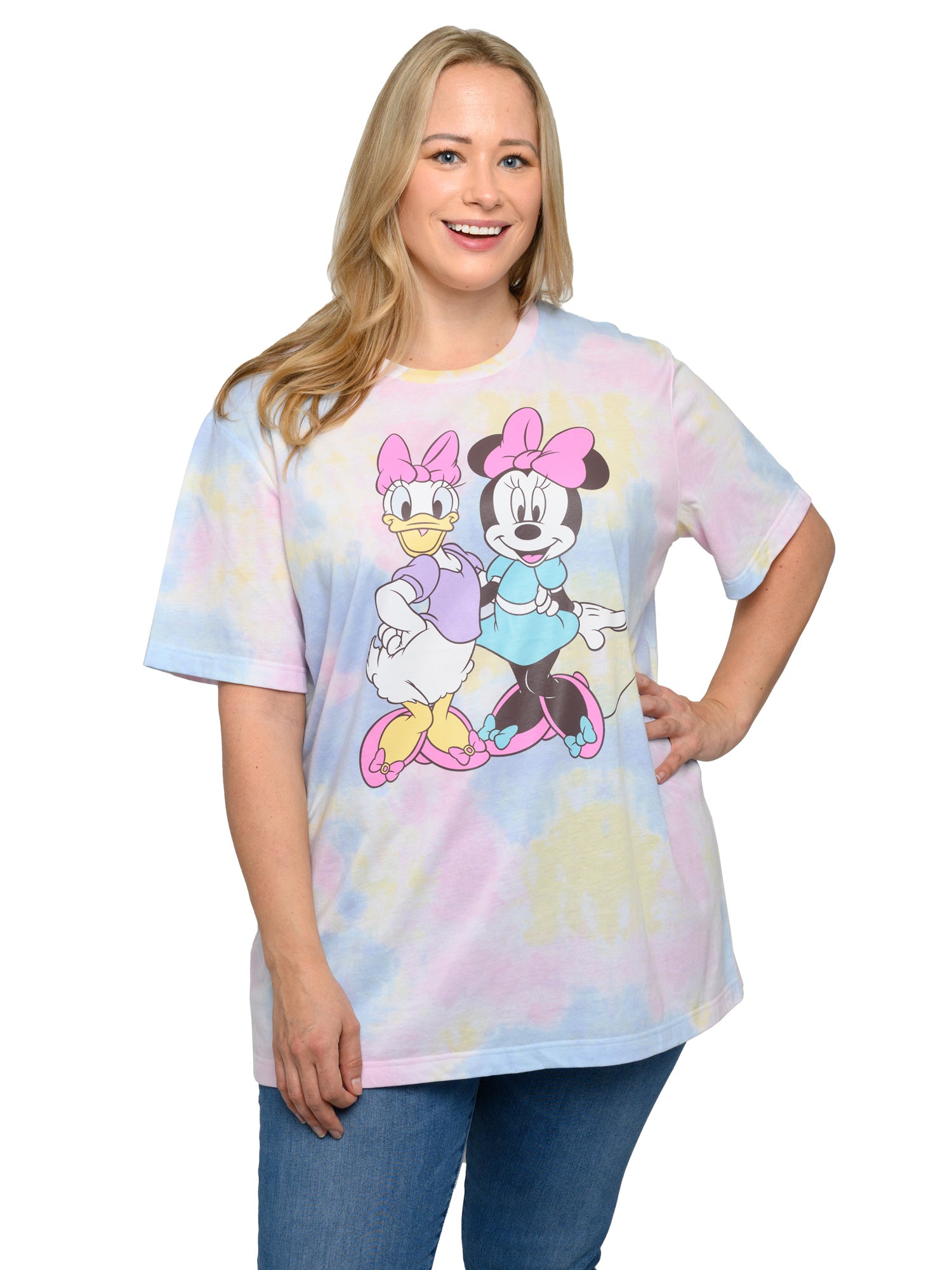 Women's Plus Size Minnie Mouse Daisy Duck T-Shirt Pastel Disney