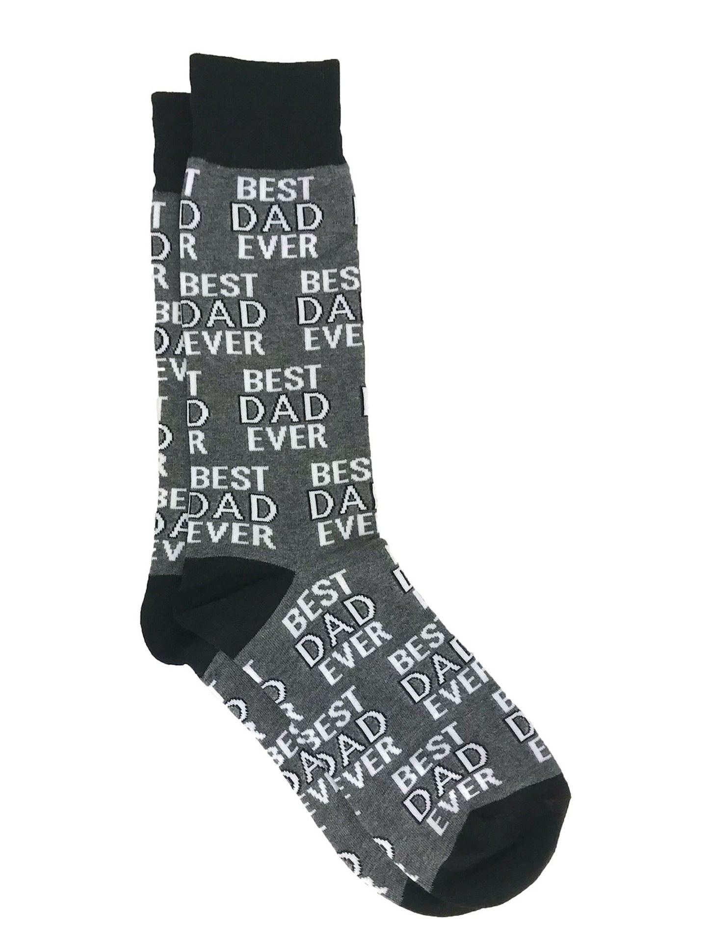 Men's #1 Dad & Best Dad Ever Novelty Funny Socks Father's Day 2-PACK