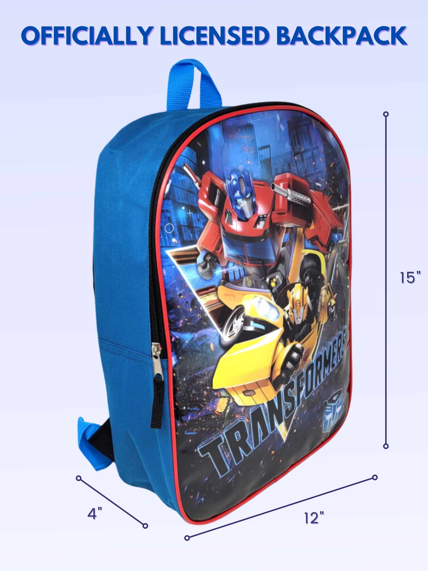 Transformers Backpack 15" Optimus Prime Bumblebee Autobots Kids Boys School Bag