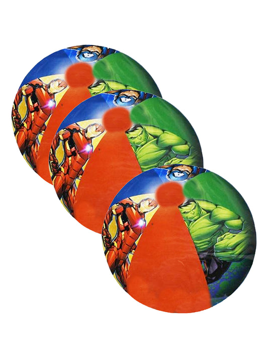 Kids Marvel Avengers Beach Ball Inflatable 13.5" Iron Man Hulk Marvel 3-Pack Set