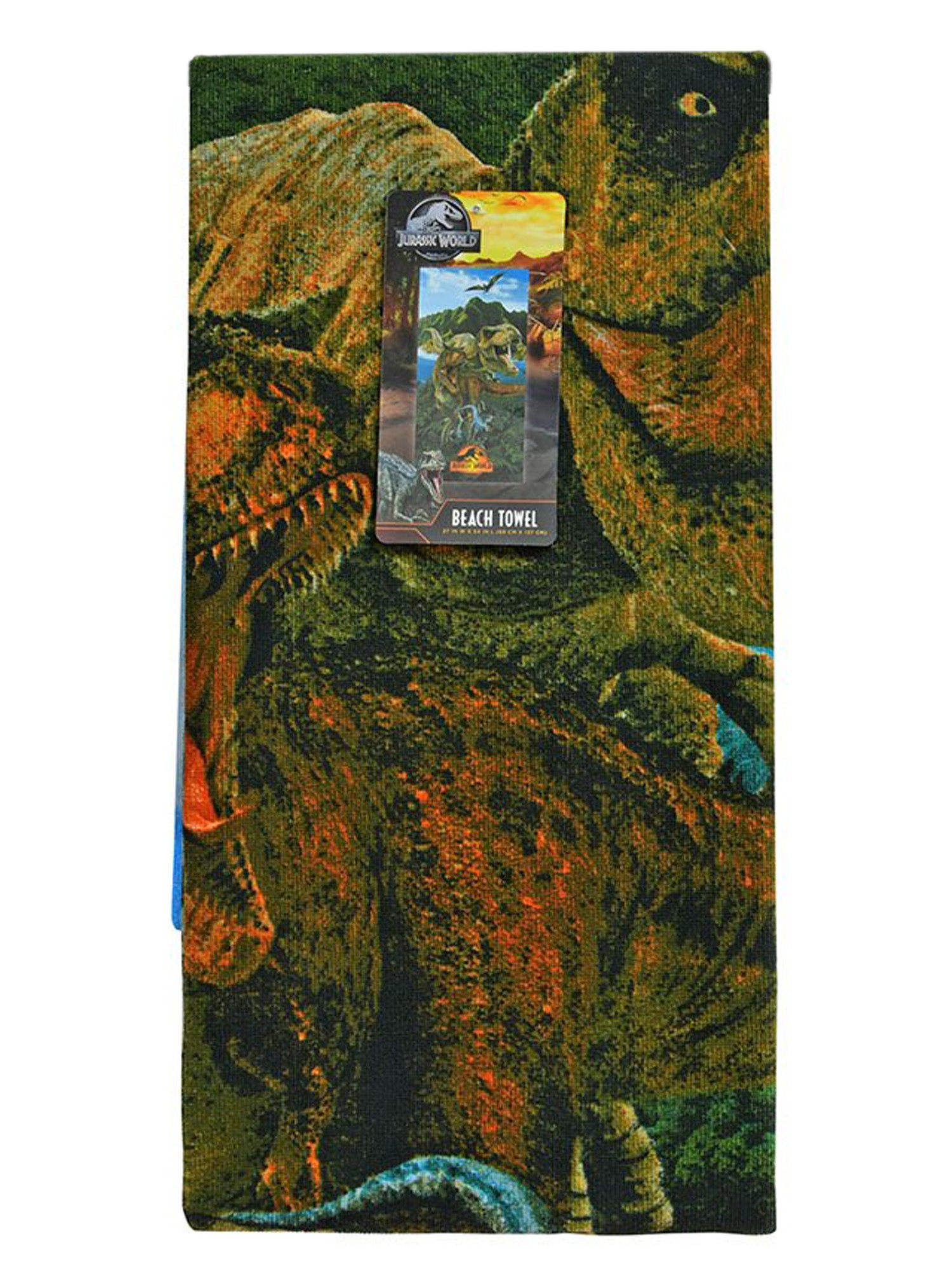 Jurassic World Dinosaur Beach Towel 54" x 27" Pool Bath Boys T-Rex Kids