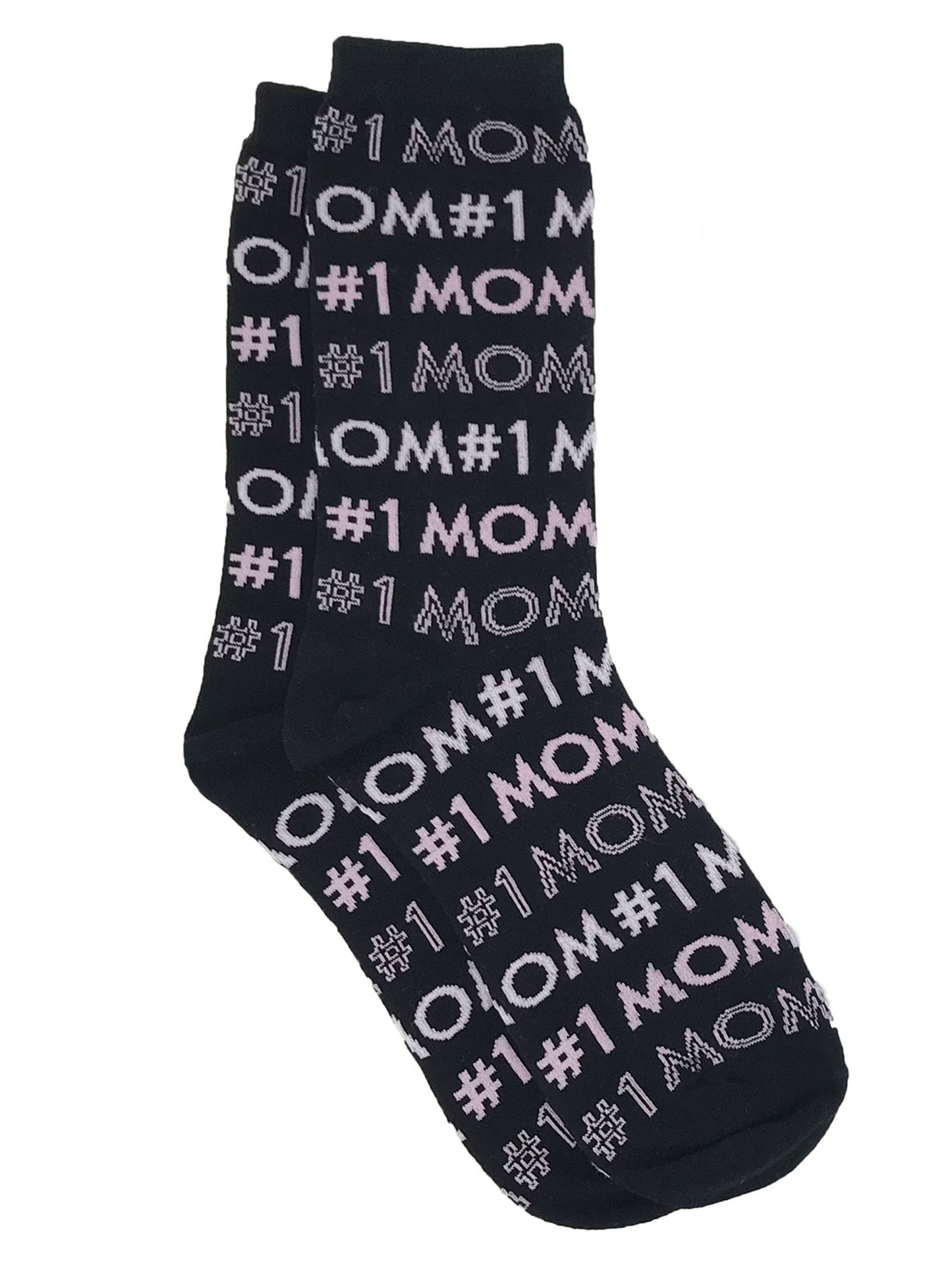 Women's #1 Mom & Best Mom Ever Novelty Crew Socks Mother's Day Gift Pack