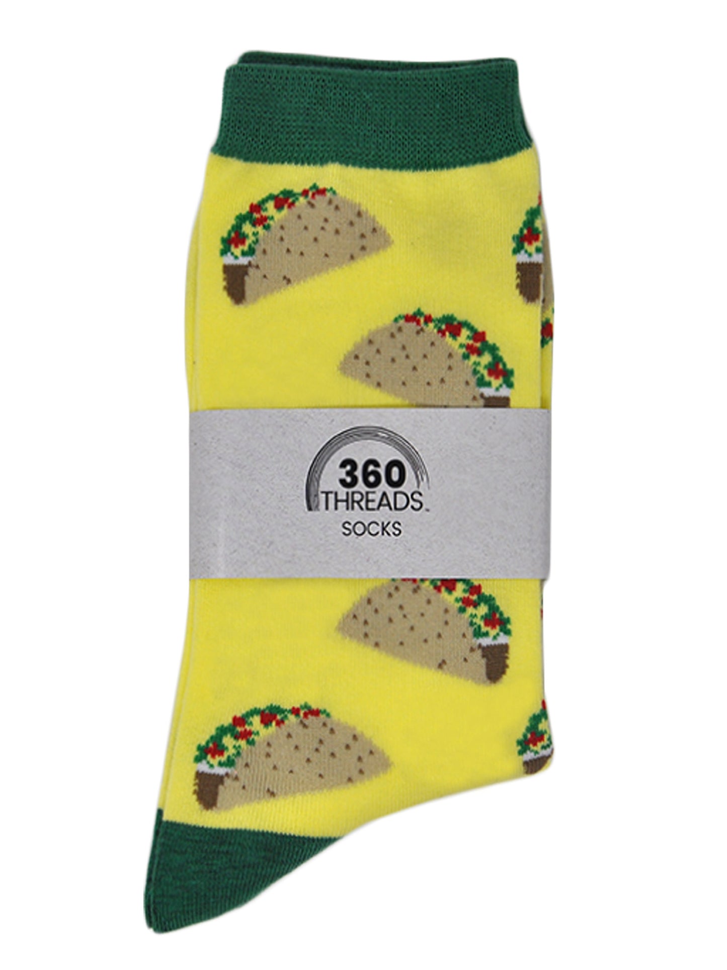 Women's Taco Socks All-Over Food Print Novelty Crew (1 Pair)