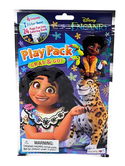 Girls Disney Encanto Grab-n-Go Play Pack Crayons Stickers 10 Pack Set