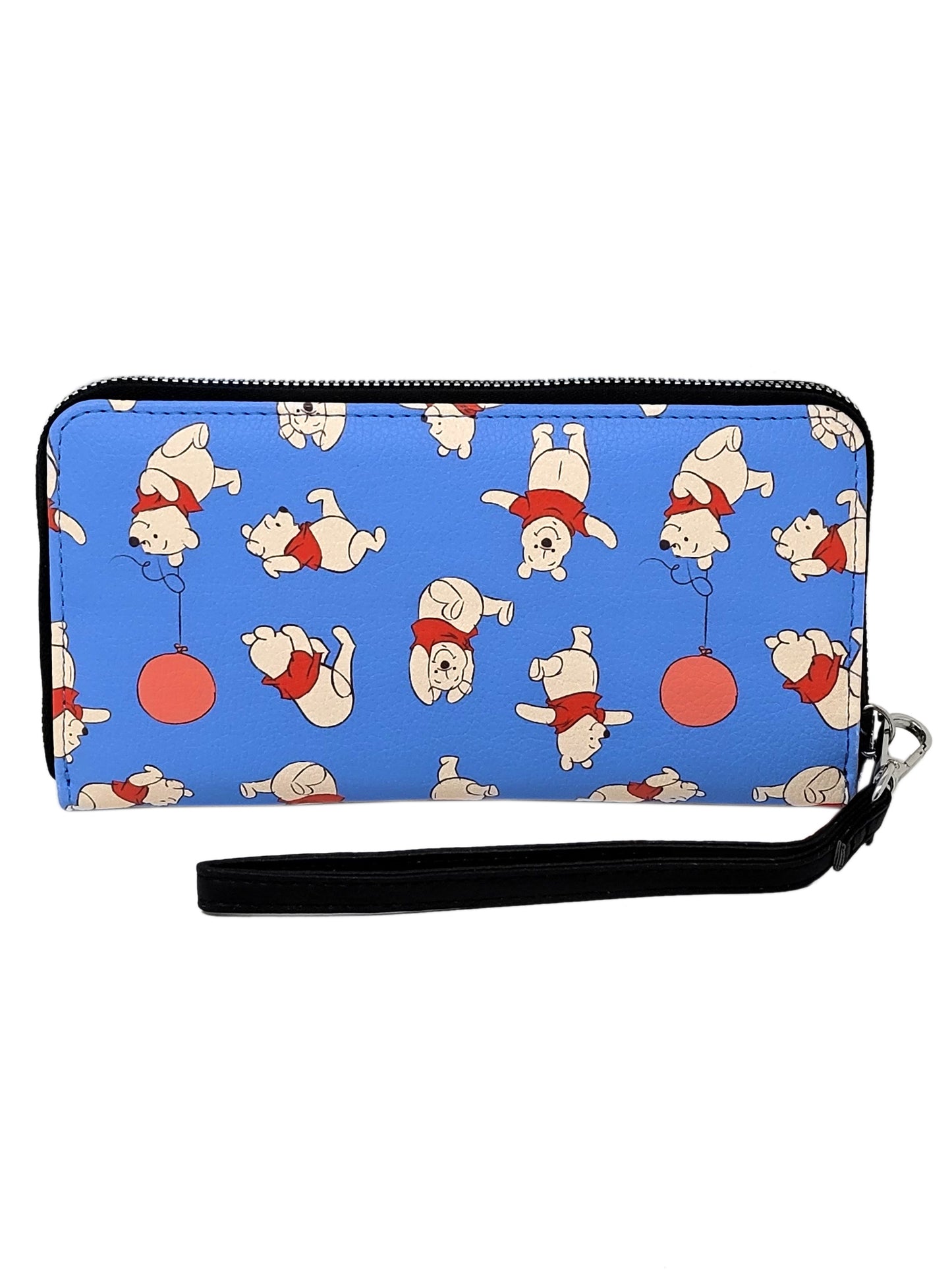 Disney Women's Winnie The Pooh Wallet All-Over Print Zip Around Wristlet