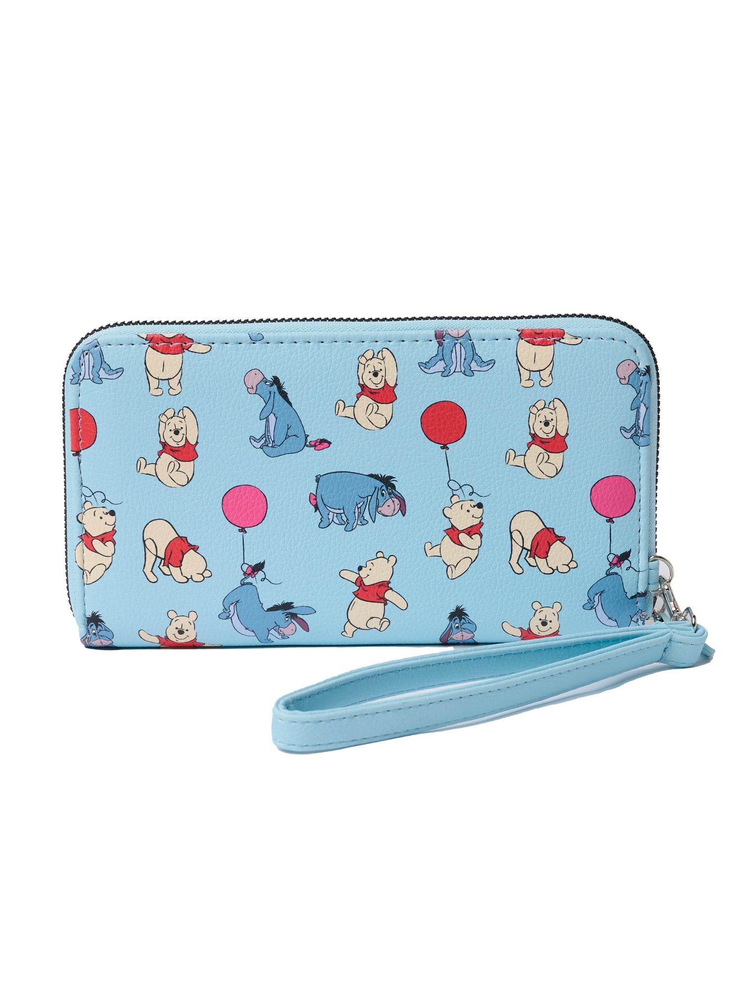 Women's Winnie The Pooh and Eeyore Wallet Wristlet All-Over Print Zip Around