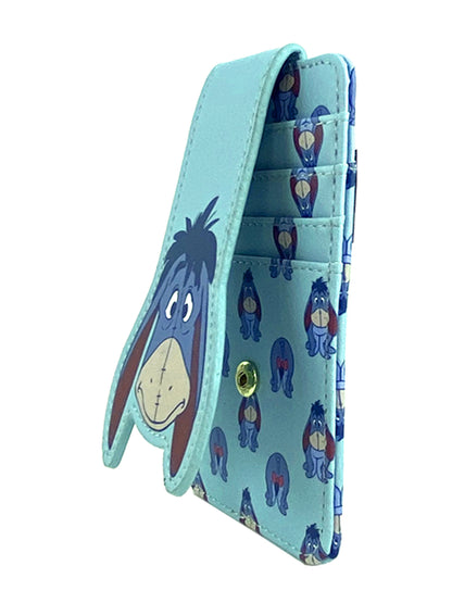 Womens Disney Eeyore Card Holder Wallet Button Snap Closure