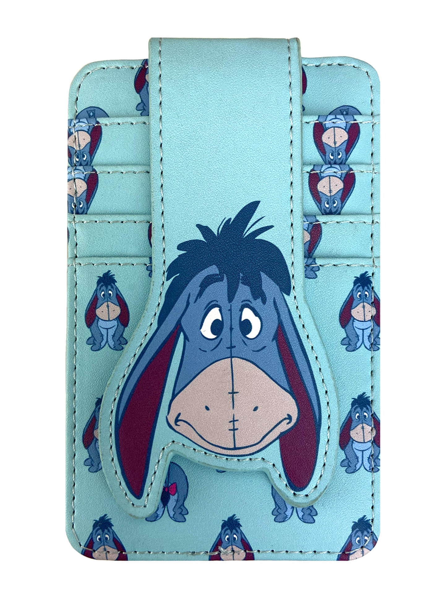 Womens Disney Eeyore Card Holder Wallet Button Snap Closure