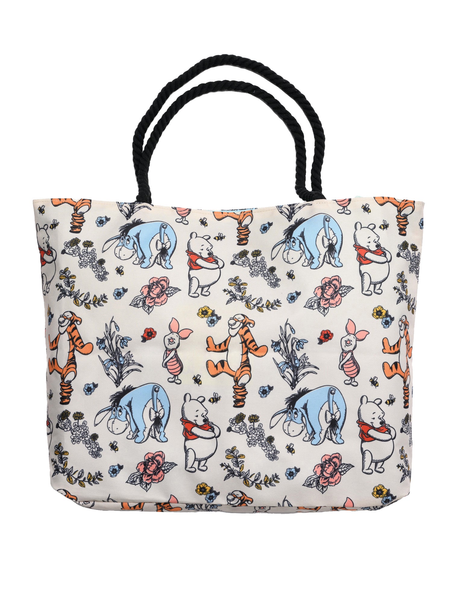 Winnie The Pooh Rope Tote Bag All-Over Print Carry-On Travel Eeyore Piglet