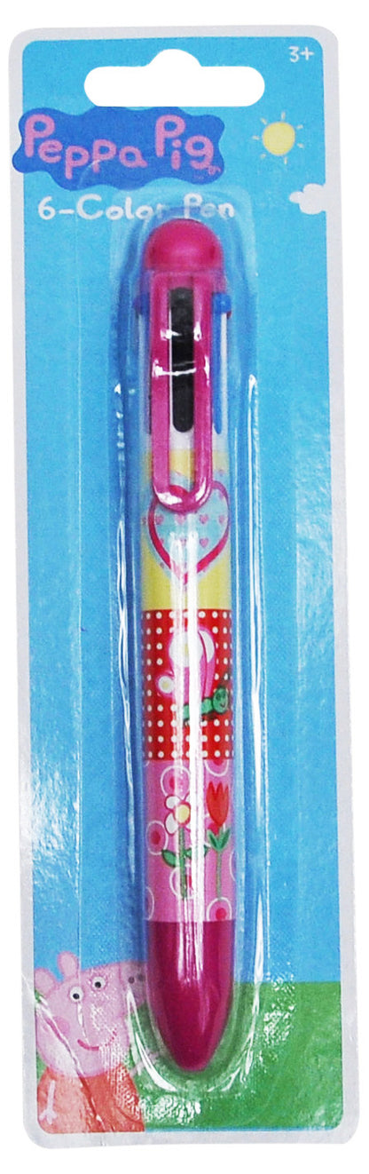 Peppa Pig Children's Ballpoint Retractable Pen 6-Colors 2-Pack