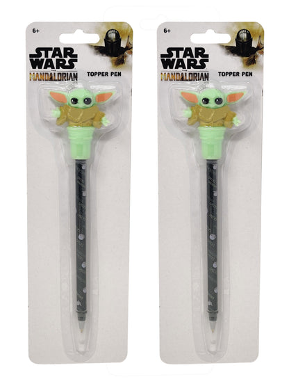 Star Wars The Mandalorian The Child Grogu Topper Pen Baby Yoda 2-Pack Set