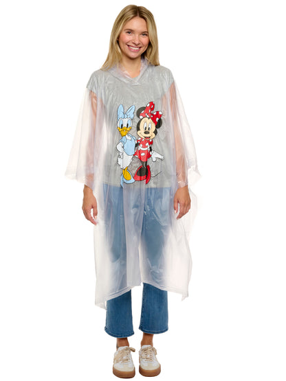 Womens Adult Disney Minnie Mouse & Daisy Duck Rain Poncho Water Resistant