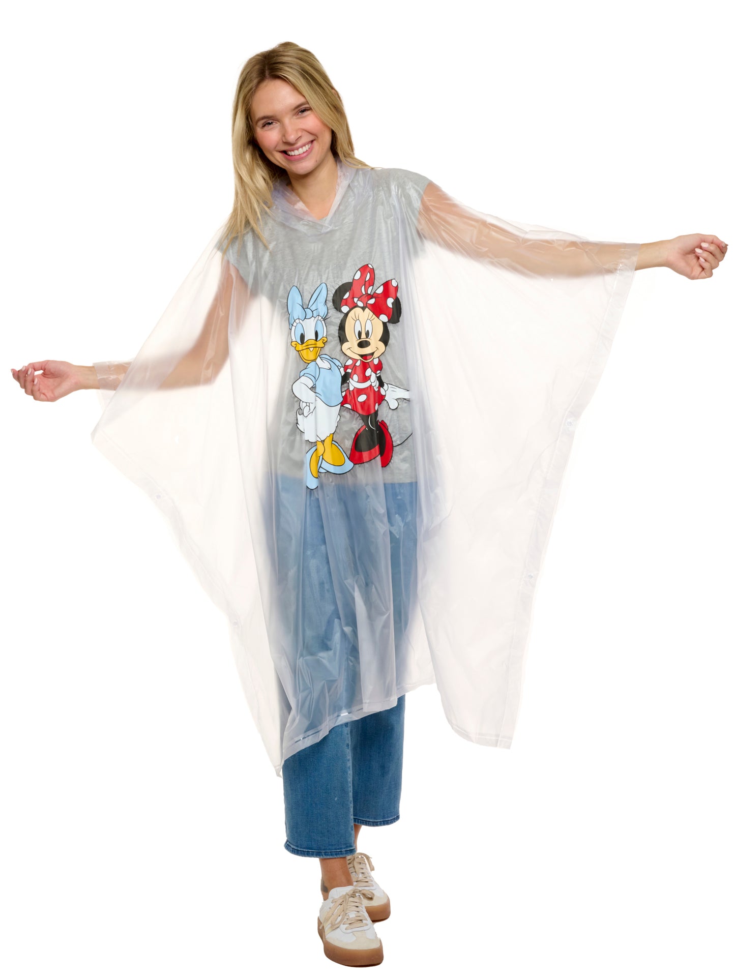 Womens Adult Disney Minnie Mouse & Daisy Duck Rain Poncho Water Resistant