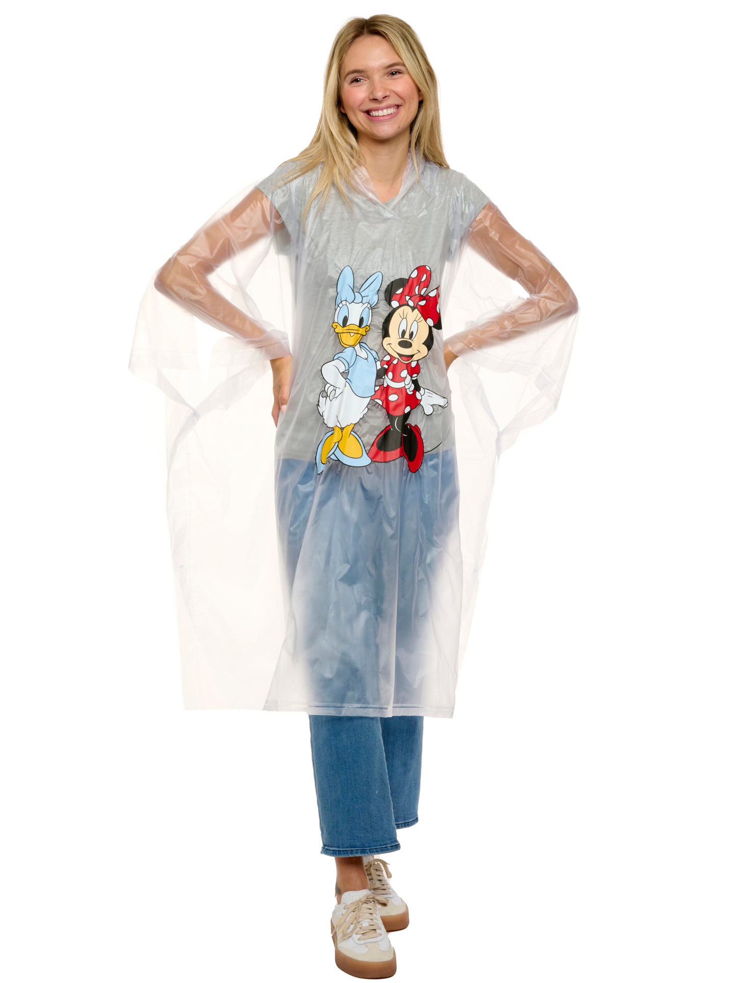 Womens Adult Disney Minnie Mouse & Daisy Duck Rain Poncho Water Resistant