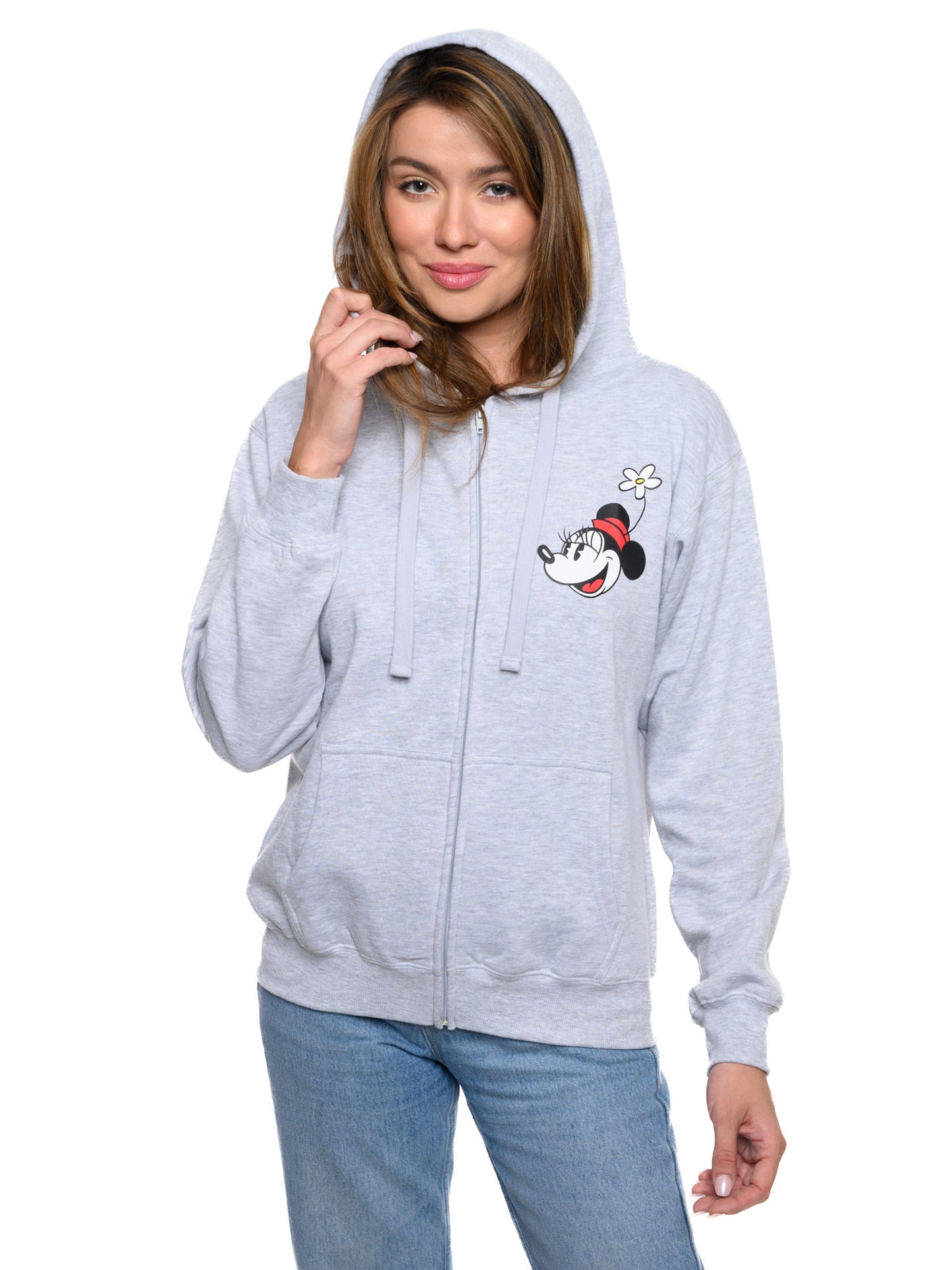 Women's and Women's Plus Mickey & Minnie Mouse Zip Hoodie Sweatshirt Disney