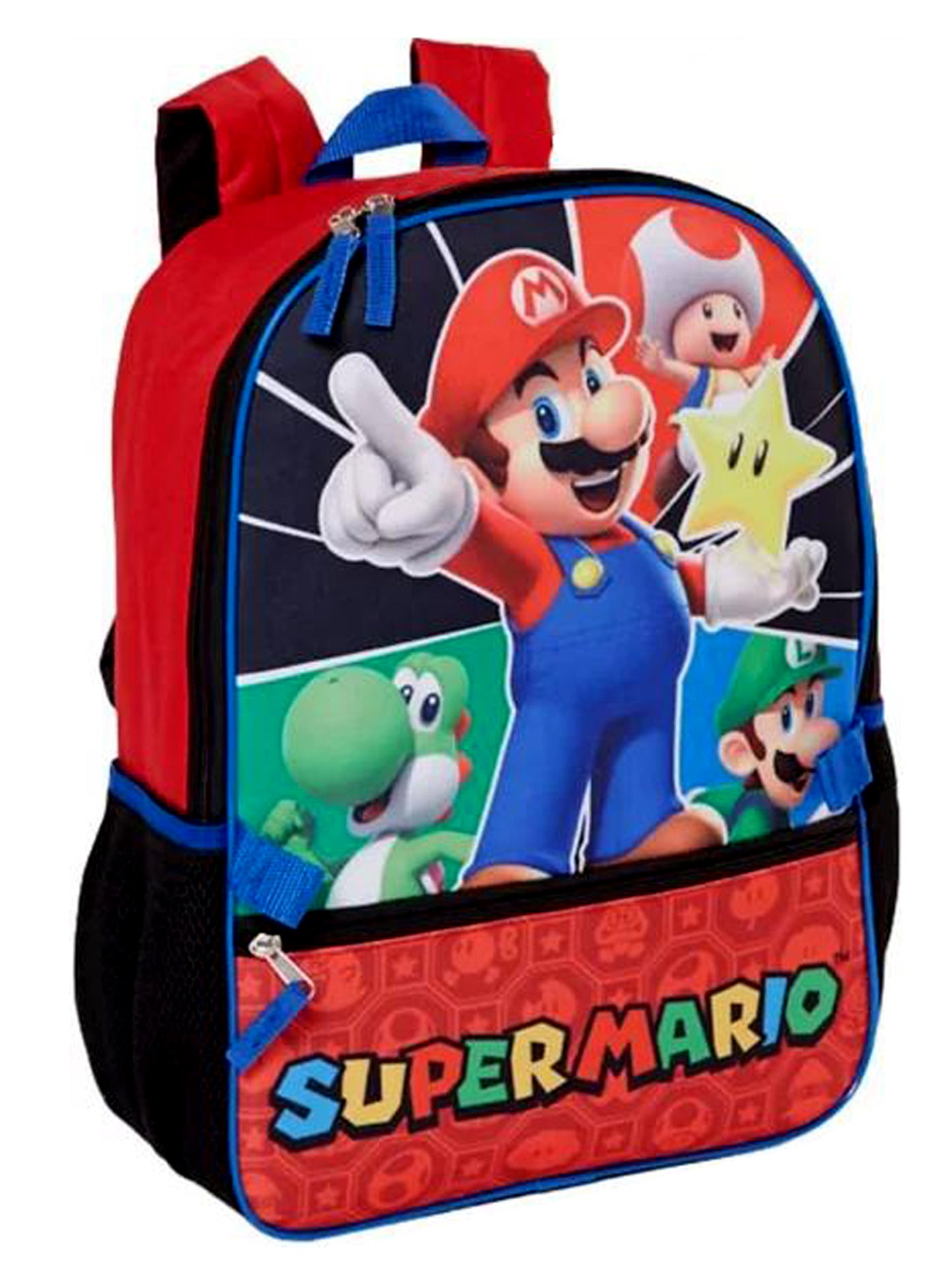 Nintendo Super Mario Backpack 16" & Insulated Lunch Bag Detachable Luigi Yoshi