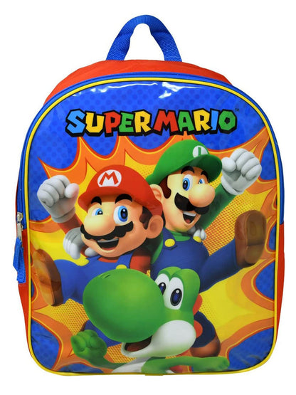 Nintendo Super Mario Bros Backpack & Insulated Lunch Bag Set Boys Luigi Yoshi