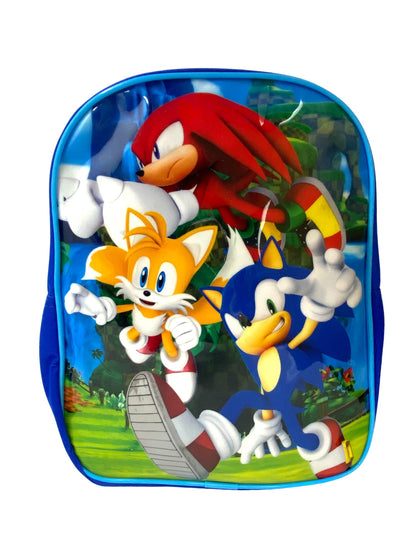 Sega Sonic The Hedgehog Backpack 11" Mini Toddler School Bag Knuckles Tails Boys