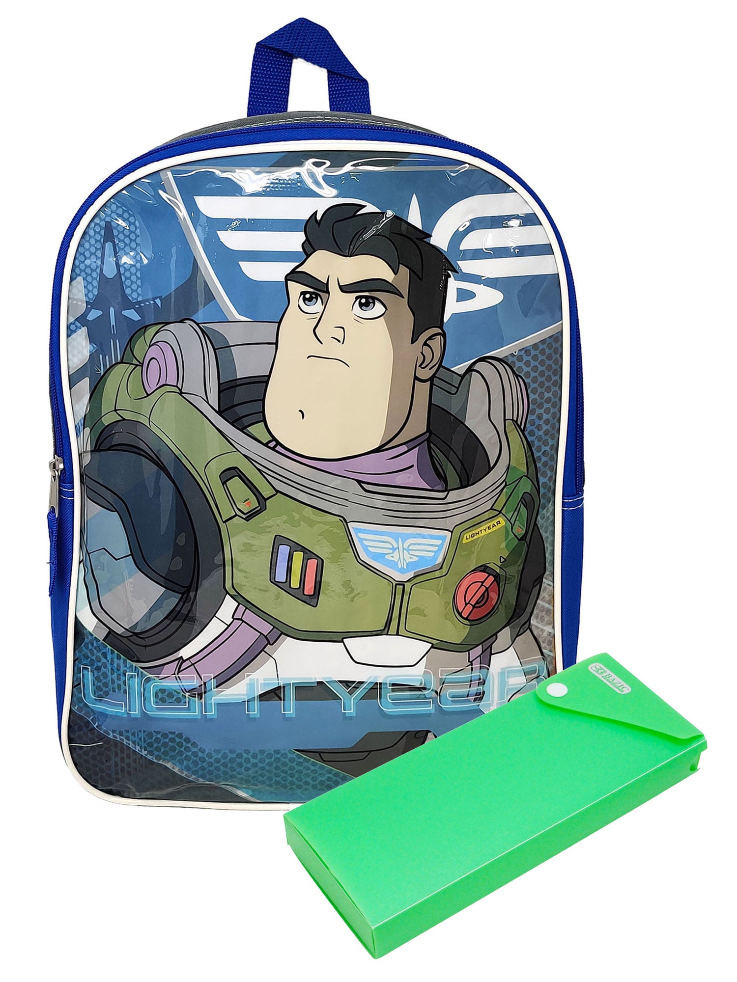 Buzz Lightyear Backpack 15" w/ Pencil Case Set Disney Astronaut Space School Bag