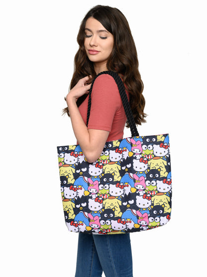 Hello Kitty Tote Bag Beach Carry-on Badtz-Maru Keroppi Chococat Women's Sanrio