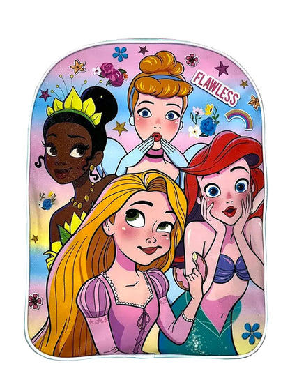 Disney Princesses Backpack 15" Tiana Cinderella Ariel Aurora Girls Kids Pink