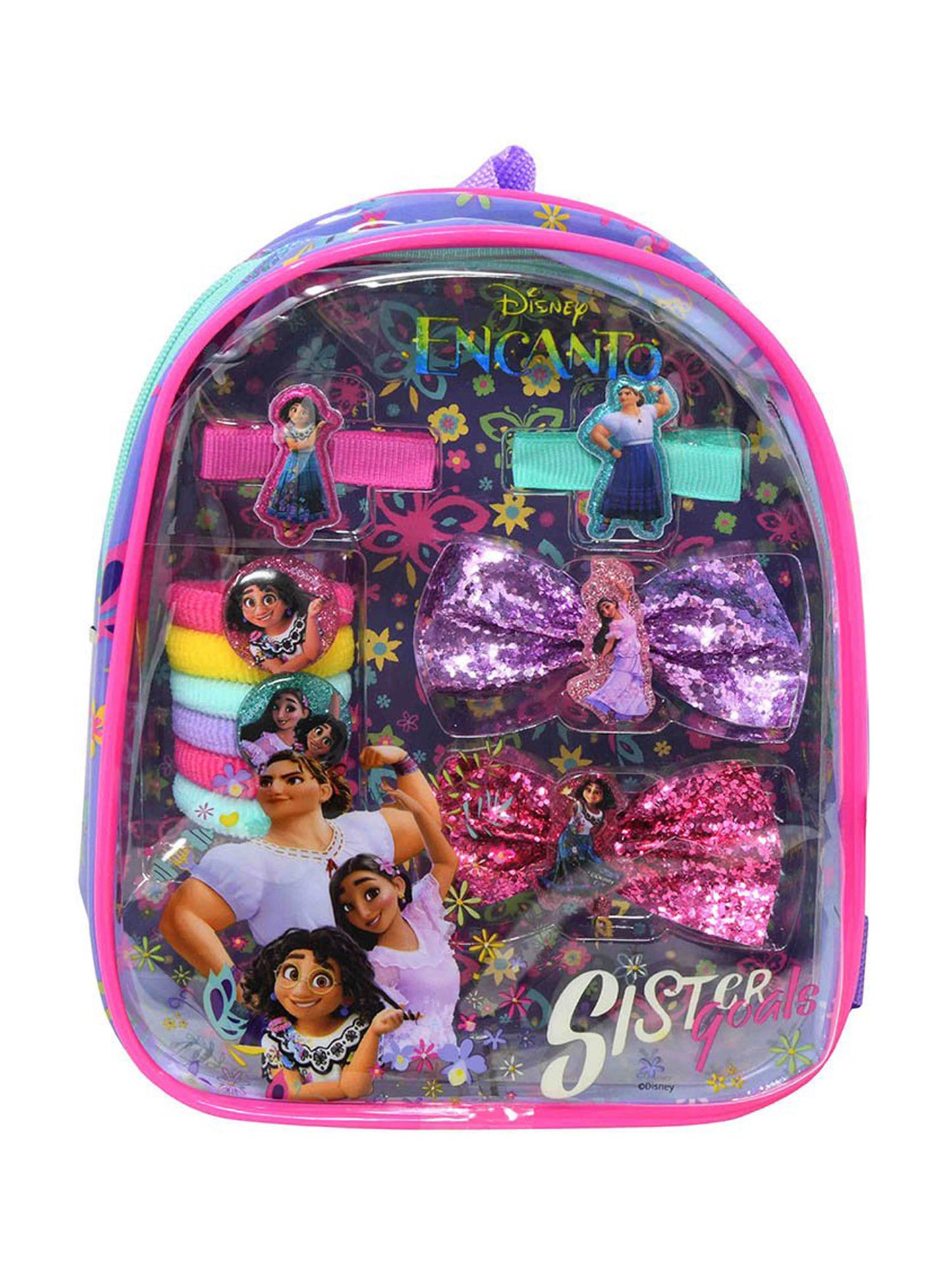 Encanto Hair Accessory Mini Backpack Girls Sister Goals Disney (10-Pcs)