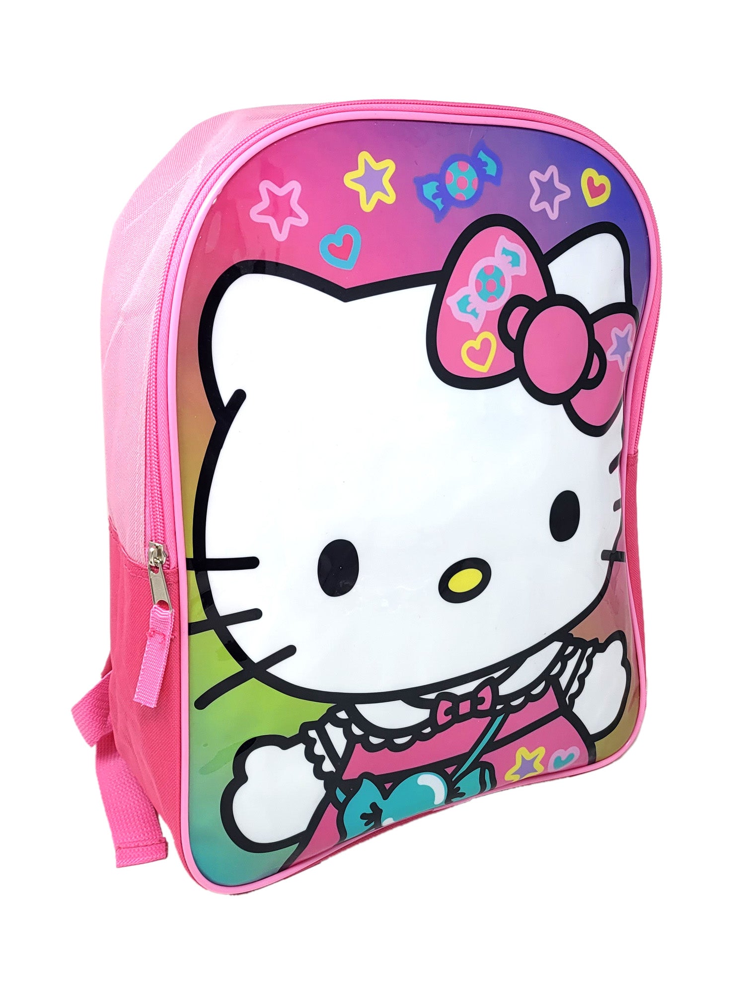 Sanrio Hello Kitty Backpack 15" Candies w/ Travel Toothbrush Cover Cap Set