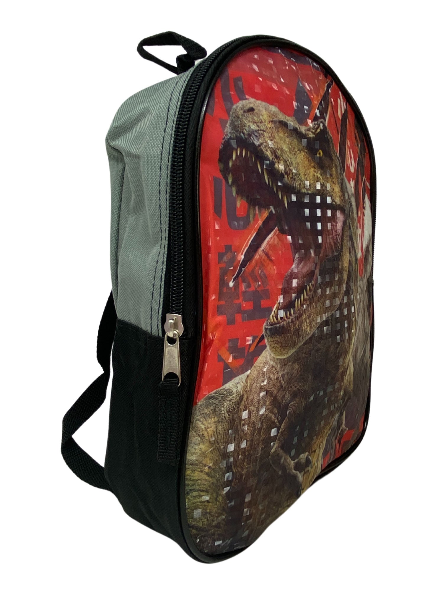 Jurassic World Dinosaur Backpack 11" Pre-School Toddler T-Rex Boys Red Black