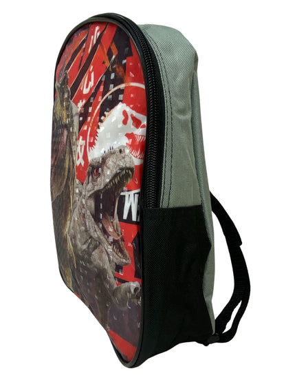 Jurassic World Dinosaur Backpack 11" Pre-School Toddler T-Rex Boys Red Black