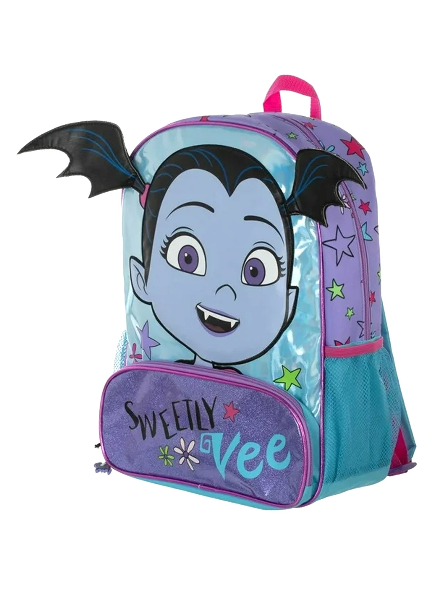 Girls Vampirina Backpack Sweetly Vee 16" Purple w/ Pocket