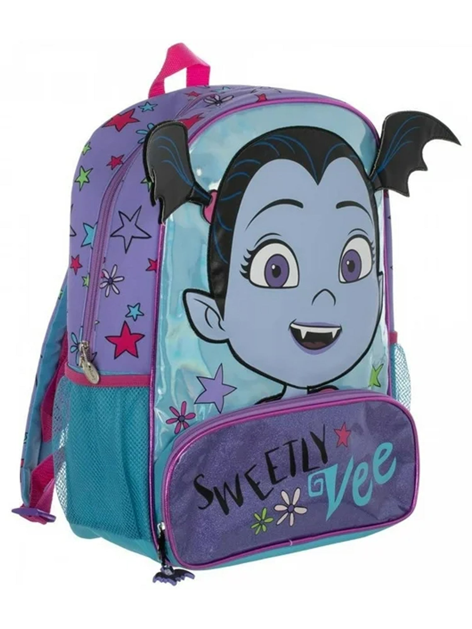 Girls Vampirina Backpack Sweetly Vee 16" Purple w/ Pocket