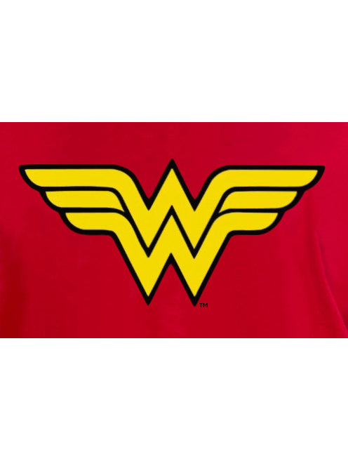 Women's Plus Wonder Woman T-Shirt Halloween Costume Tee Superhero Dress Up Red