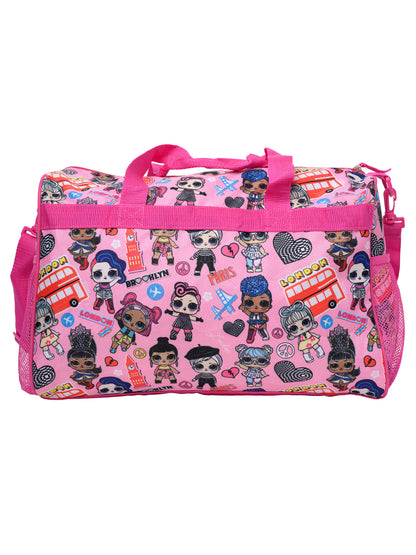 LOL Duffel Bag 16" Travel Dance Bag Carry-on GoGo Gurl VRQT Girls Surprise Pink