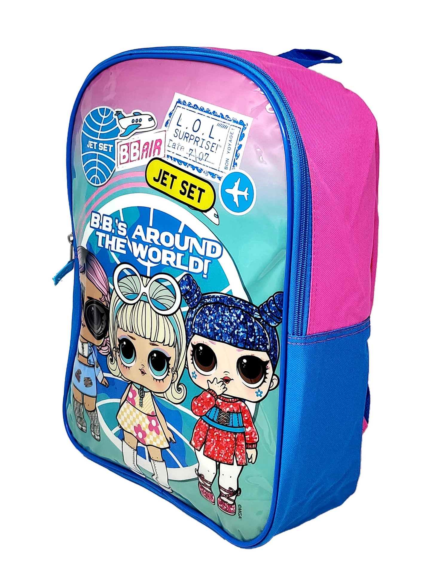 LOL Surprise Backpack 15" w/ Pencil Case Jet Set Kawaii Queen Q.T. Girls