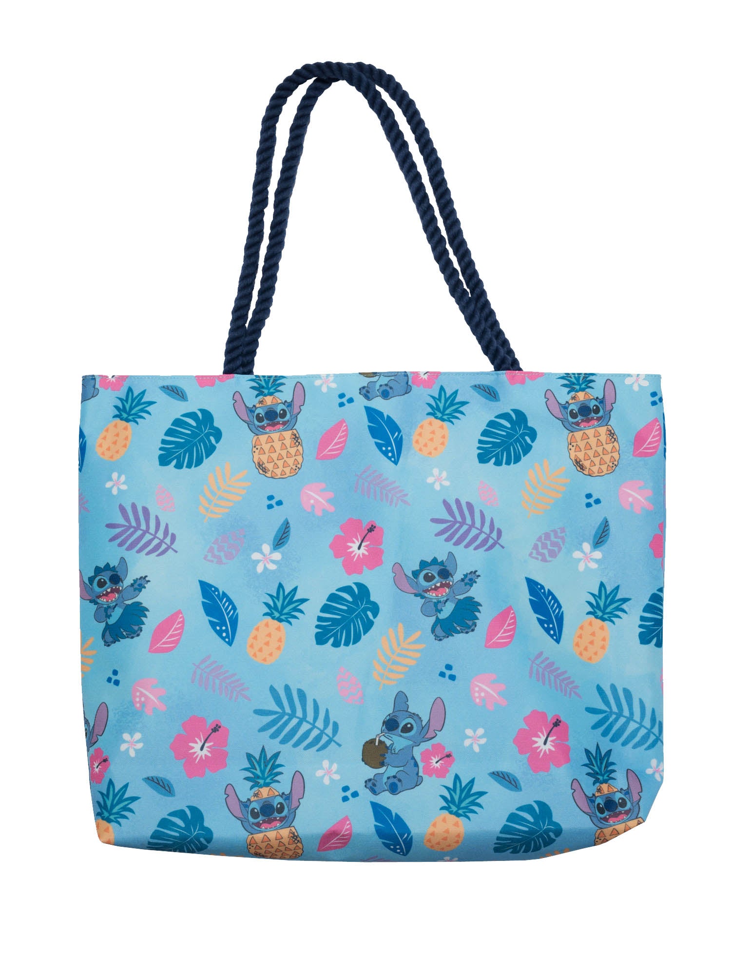 Disney Lilo and Stitch Tote Bag Beach Travel Rope Handle Hawaiian Print Women's