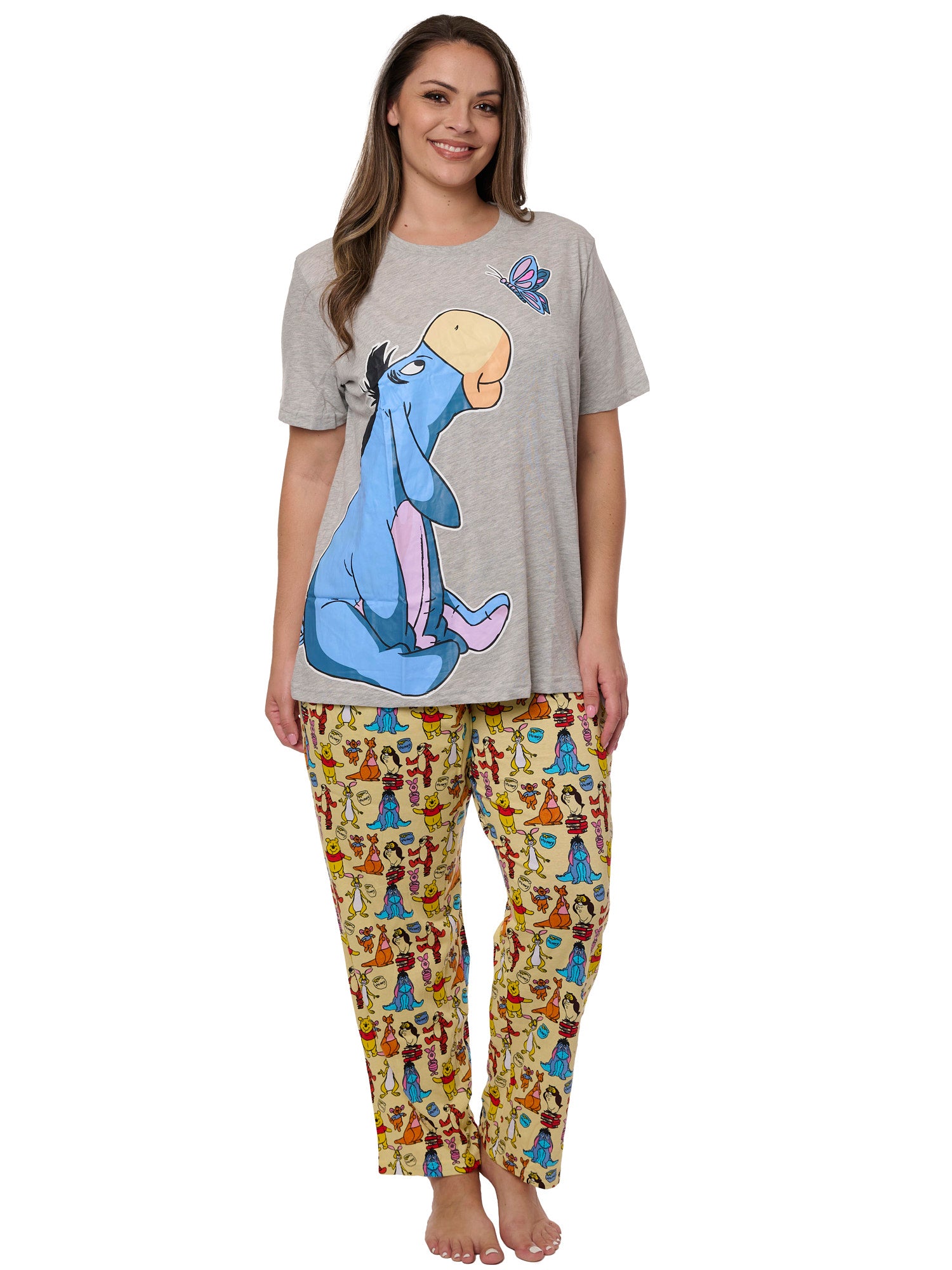 Eeyore Butterfly T-Shirt and Winnie The Pooh & Friends Lounge Pants Set