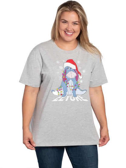 Women's Plus Disney Eeyore Christmas T-Shirt and Lounge Pants 2-Pieces Holiday