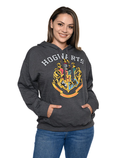 Womens Plus Size Harry Potter Hoodie Sweatshirt Hogwarts Crest Wizards