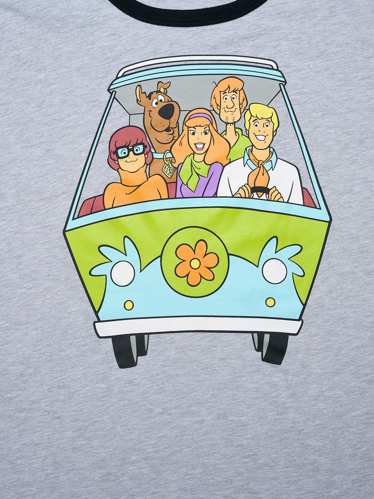 Women's Plus Size Scooby-Doo T-Shirt Ringer Mystery Machine Heather Gray