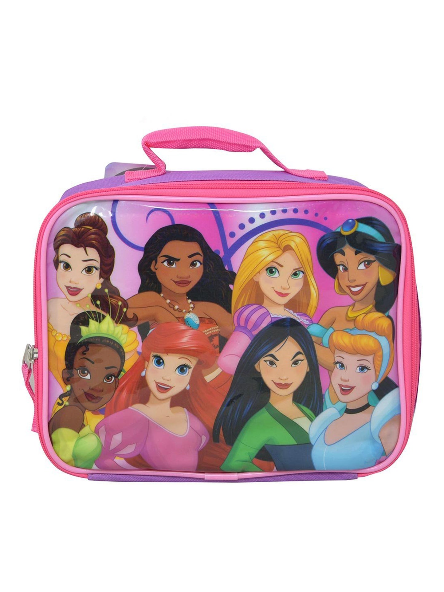 Disney Princesses Lunch Bag Insulated Moana Ariel Tiana Belle Pink