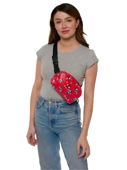 Disney Mickey & Minnie Mouse Belt Bag Crossbody Fanny Pack Waist Bag Women's Red