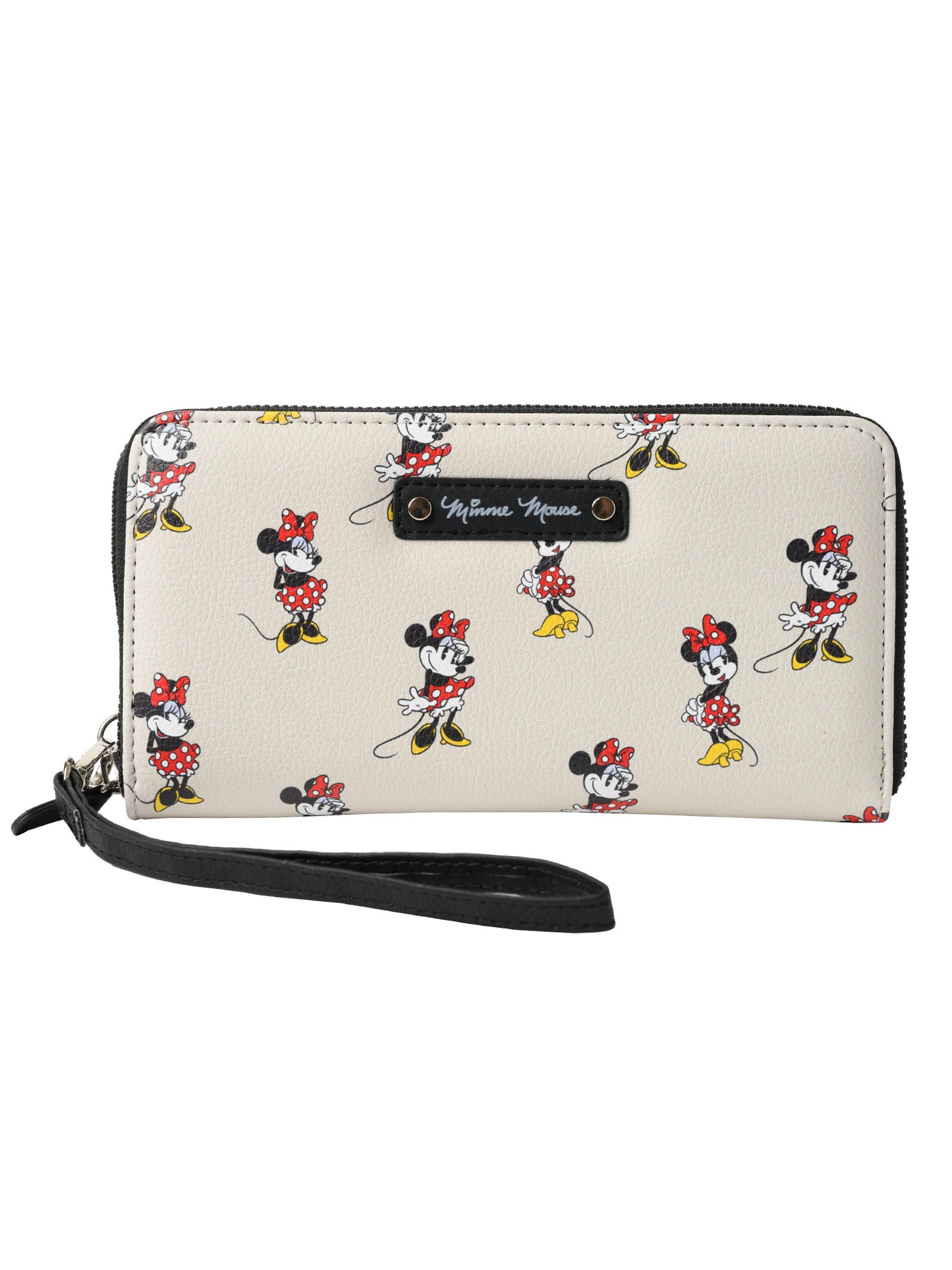 Disney Women's Minnie Mouse Zip Around Wallet All-Over Character Print Wristlet