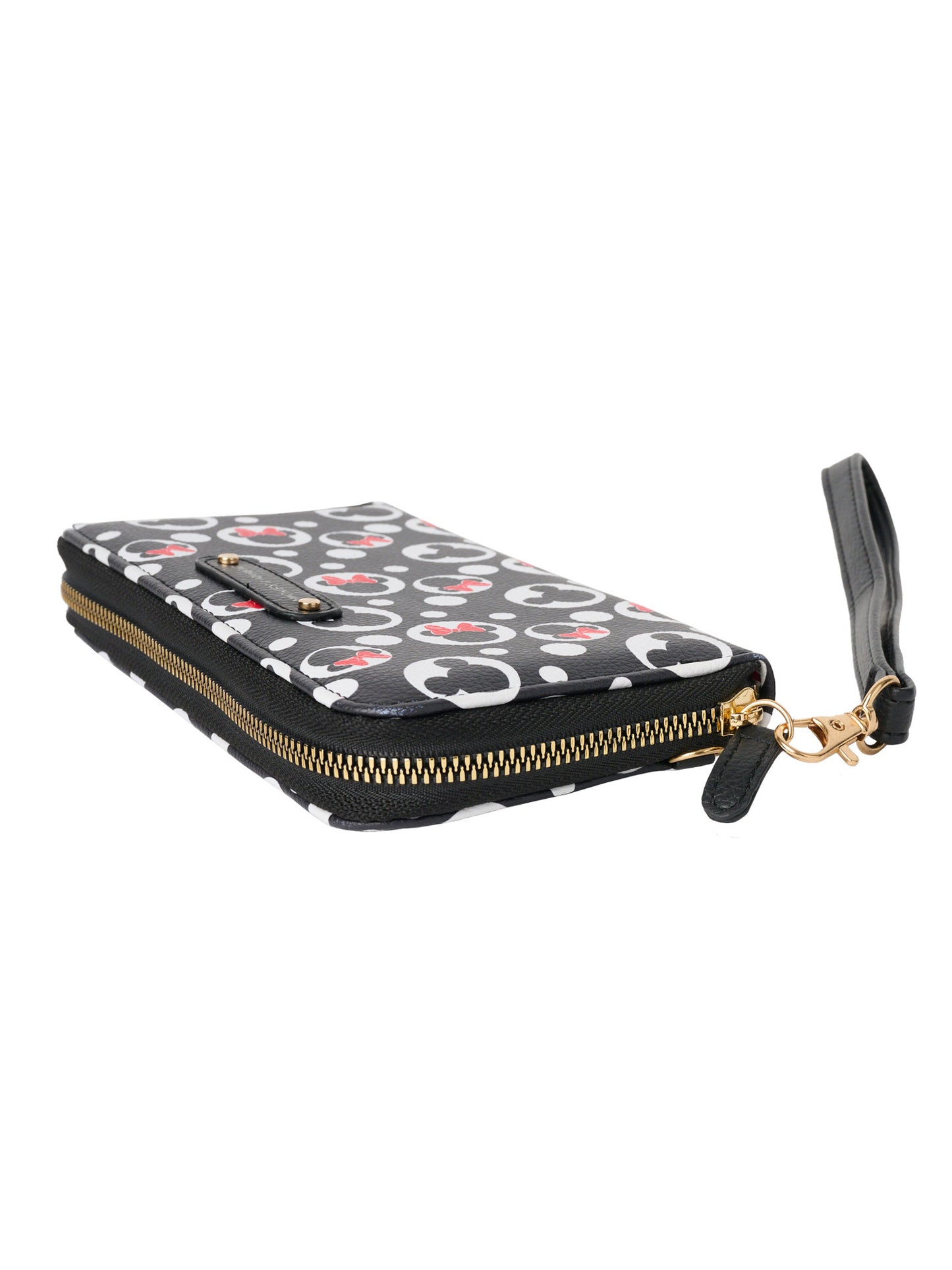 Women's Mickey & Minnie Zip Around Wallet Icons Black t All-Over Print Wristlet