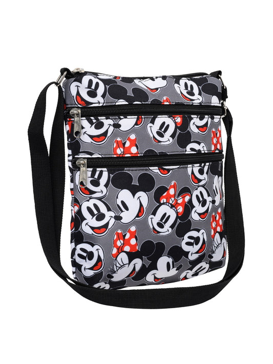 Mickey & Minnie Mouse Passport Bag Faces Travel Women's Disney Crossbody Purse