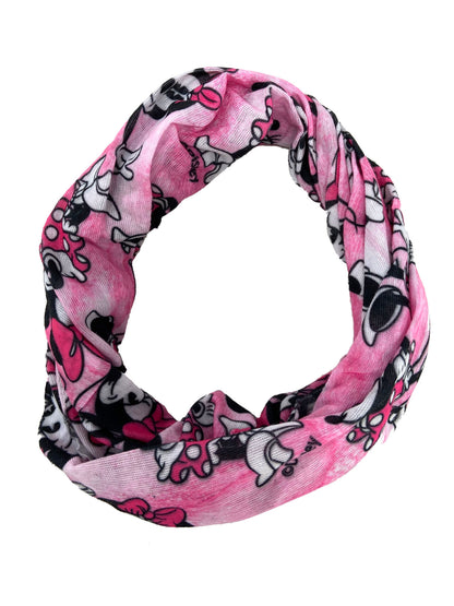 Disney Girls Kids Minnie Mouse All-Over Print Neck Gaiter Wrap Lightweight